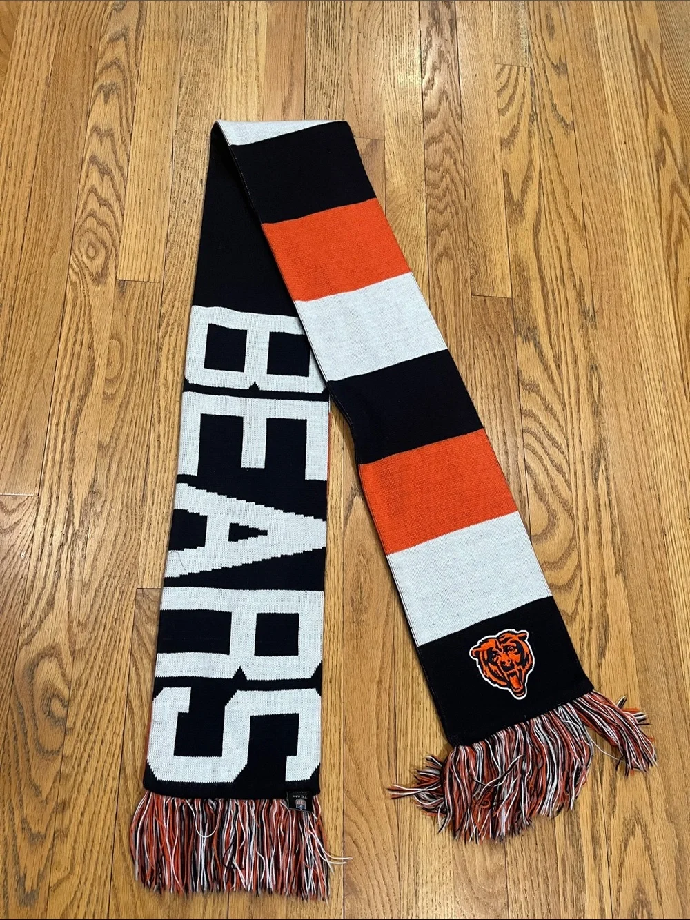 Chicago Bears Football ‘47 Brand NFL Knit Winter Scarf Reversible For Game Day